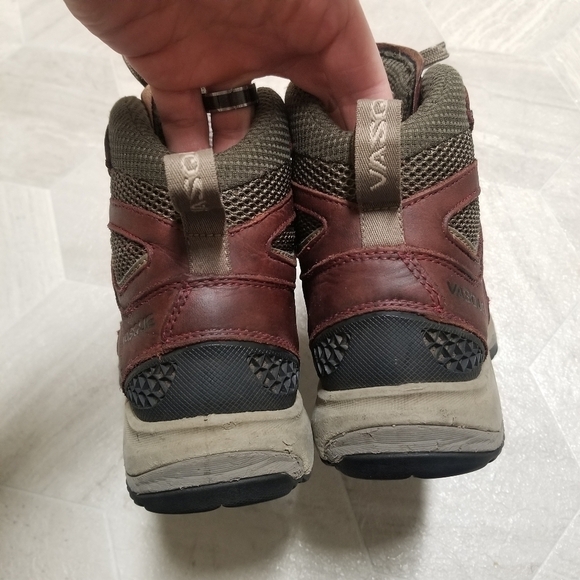 Vasque Breeze III Mid GTX Red Mahogany/Brown Olive Leather Hiking Boots 8 - Picture 7 of 12